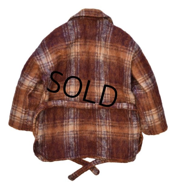 画像3: 【アイルランド製】ドネゴールデザイン 【ハンドニット】【チェック柄】【モヘアガウン】モヘアカーディガン【レディース古着】  (3)