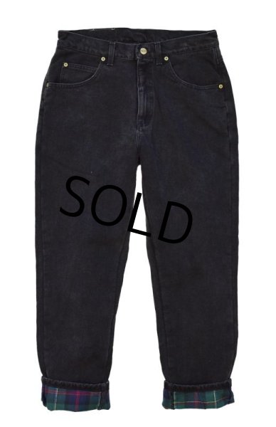画像5: 【USA製】【L.L.bean】LLビーン【黒】【チェック裏地付き】【デニムパンツ】【33×30】  (5)