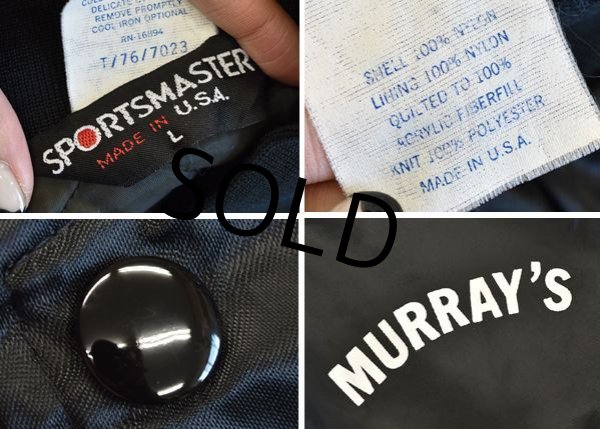 画像3: 90's【USA製】【スポーツマスター】【黒】【MURRY'S】【ナイロンジャケット】ナイロンブルゾン【サイズL】  (3)