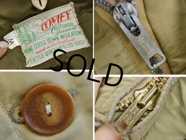 画像2: 〜70’s【ビンテージ】【COMFY】コンフィー【ラビットフード】【ダウンパーカー】ダウンジャケット【サイズＭ】  (2)