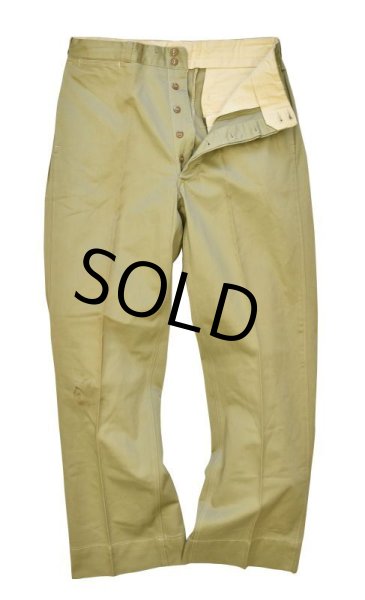 画像2: 【50's】【デッドストック?】【ビンテージ】【Burlington】アーミークロス【チノパンツ】【チノパン】【W33程度】  (2)