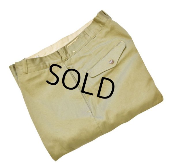 画像6: 【50's】【デッドストック?】【ビンテージ】【Burlington】アーミークロス【チノパンツ】【チノパン】【W33程度】  (6)