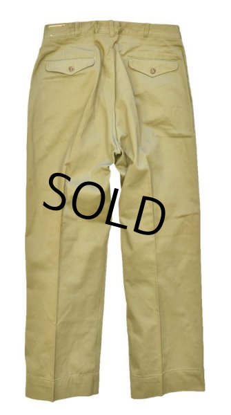 画像4: 【50's】【デッドストック?】【ビンテージ】【Burlington】アーミークロス【チノパンツ】【チノパン】【W33程度】  (4)