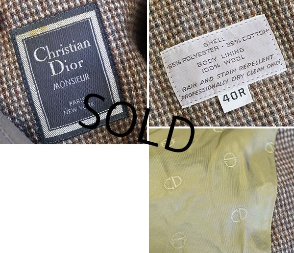 画像2: ビンテージ【クリスチャンディオール】ブラウン【ステンカラーコート】【40R】   (2)