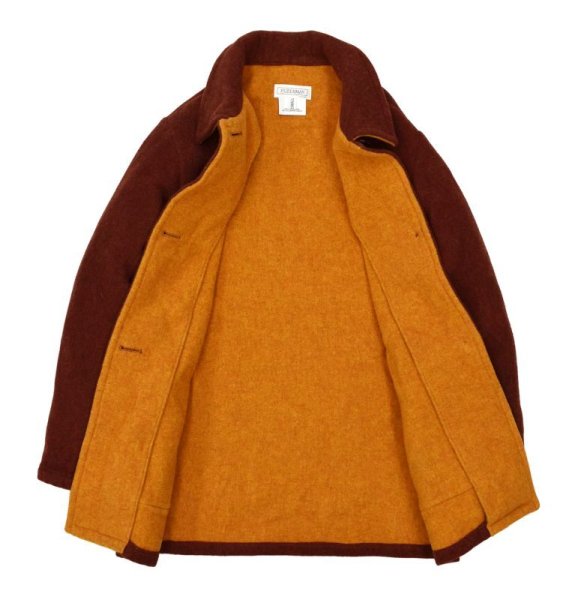 画像4: アイルランド製【HUBERMAN】赤茶【レンガ色】【ウールジャケット】【ウールコート】【レディースS】レディース古着  (4)