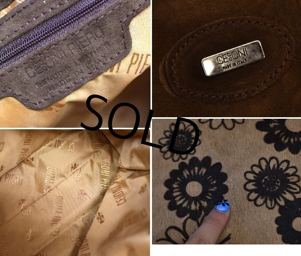 画像2: 程度良好【イタリー製】【チェッコーニ・ピエロ】【CECCONI PIERO】ハラコ×レザー【ハンドバッグ】【ショルダーバッグ】  (2)