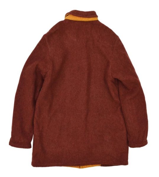 画像3: アイルランド製【HUBERMAN】赤茶【レンガ色】【ウールジャケット】【ウールコート】【レディースS】レディース古着  (3)