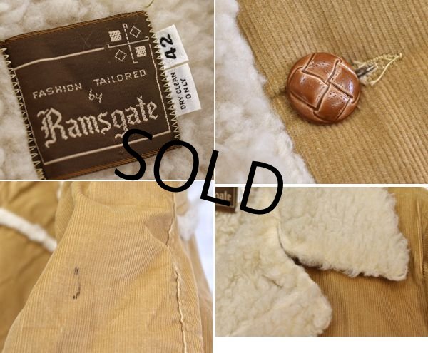 画像2: 【ビンテージ】【Ramsgate】【裏ボア】【ベージュ】【コーデュロイジャケット】【サイズ４２】  (2)