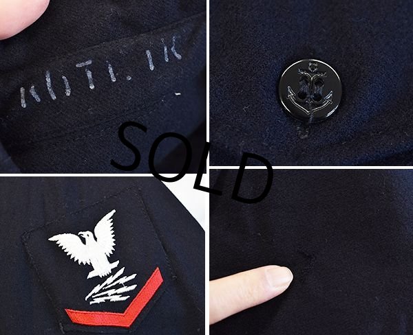 画像2: 70's 【ビンテージ】米軍実物 U.S.NAVY【CPOシャツ】  (2)