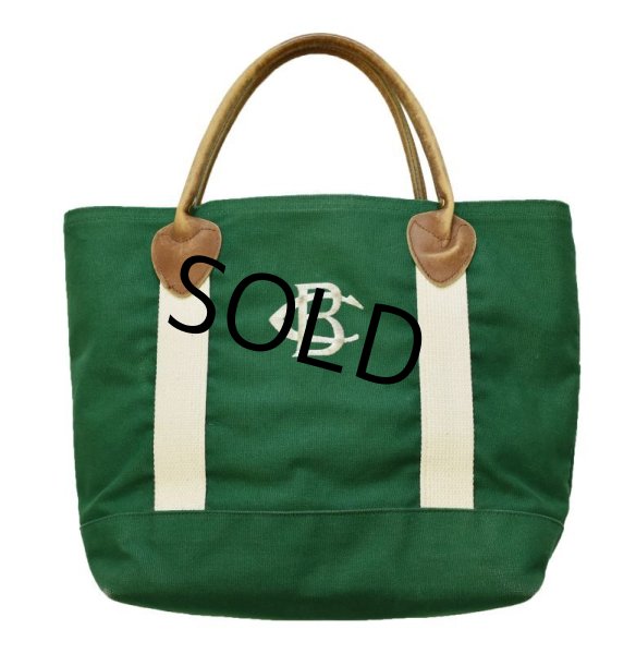 画像5:  USA製【ビンテージ】【ROGUE】【緑】【レザーハンドル】【トートバッグ】  (5)