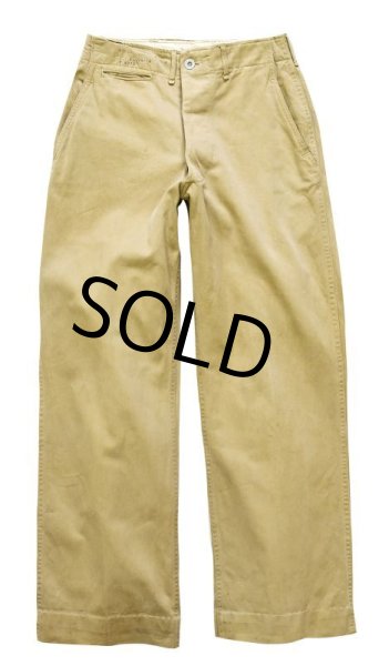 画像2: 【WW2】【ビンテージ】【U.S.ARMY】【米軍実物】【41カーキ】【メタルボタン】【チノパンツ】【チノパン】【W27程度】  (2)