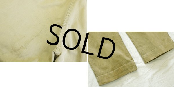 画像4: 【WW2】【ビンテージ】【U.S.ARMY】【米軍実物】【41カーキ】【メタルボタン】【チノパンツ】【チノパン】【W27程度】  (4)