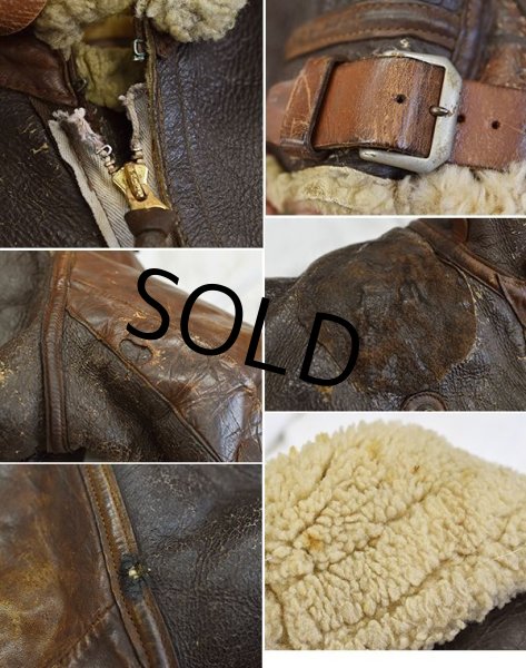 画像3: 【40's】【ビンテージ】【米軍実物】【USAAF】【B-3】エアロレザー【ボマージャケット】【ムートンジャケット】【40R】  (3)