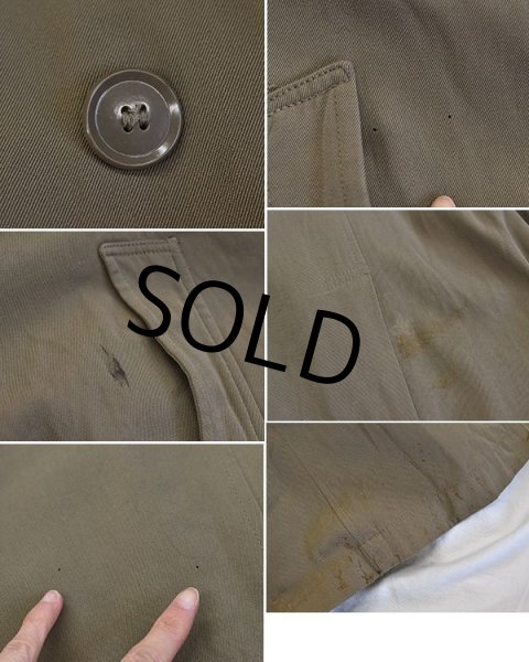 画像3: 【ビンテージ】【ブリティッシュアーミー】【イギリス軍】ウールギャバジン【ステンカラーコート】【レインコート】【サイズ１０】  (3)