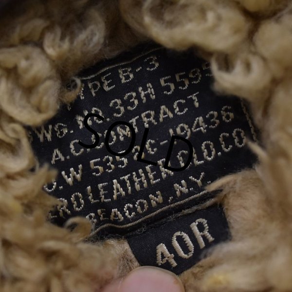 画像2: 【40's】【ビンテージ】【米軍実物】【USAAF】【B-3】エアロレザー【ボマージャケット】【ムートンジャケット】【40R】  (2)