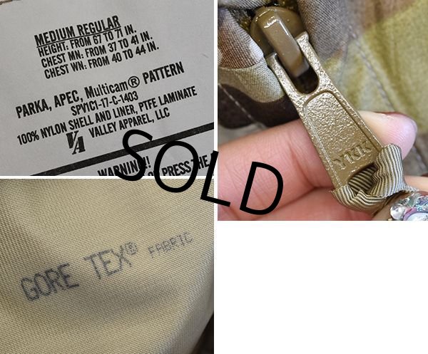 画像2: 【デッドストック】【ビンテージ】【米軍実物】APECS【All Purpose Environmental Clothing System】【ゴアテックスパーカ】【マルチカム】【M-R】  (2)