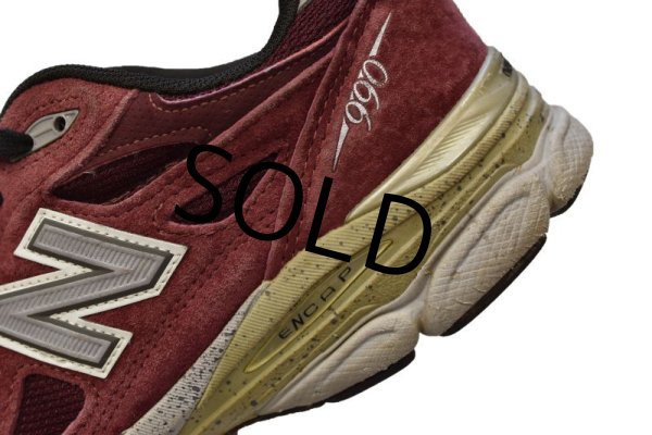 画像4: USA製【ニューバランス】new balance【990】エンジ【M990BU3】【9D】【27cm程度】  (4)