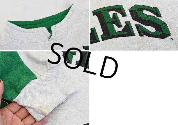 画像3: 90's【USA製】【ビンテージ 】【NUTMEG】フィラデルフィア・イーグルス【グレー×緑】 【スウェット】【サイズXL】  (3)