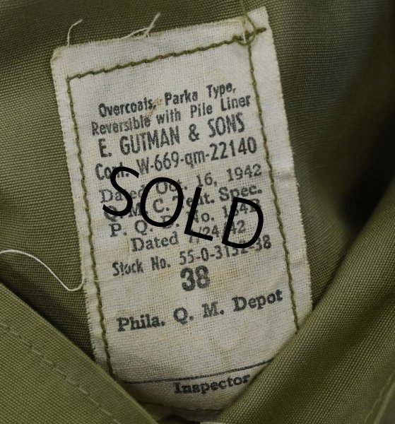 画像2: 【40's】WWII【米軍実物】【U.S.ARMY】【山岳部隊】【リバーシブル】【オーバーコート】【スノーパーカー】【サイズ３８】  (2)