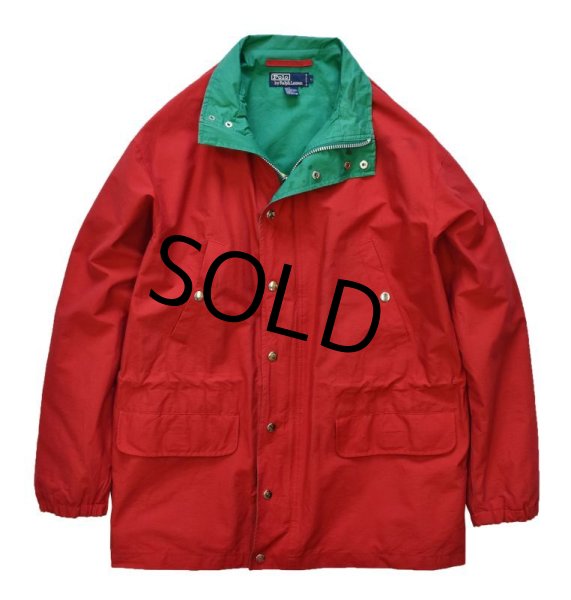 画像4: 【ビンテージ】【ラルフローレン】【POLO ralph lauren】【赤×緑】【マウンテンジャケット】【サイズＬ】  (4)
