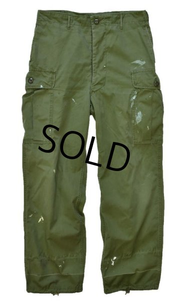 画像2: 【60's】【米軍実物】【ビンテージ】 【U.S.ARMY】【ノンリップ】【1st】【初期型】【ジャングルファティーグパンツ】【M-R】  (2)