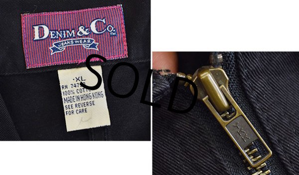画像2: 【未使用‼】【ビンテージ】【DENIM&CO.】【黒】【コットンシャツジャケット】【サイズＸＬ】  (2)