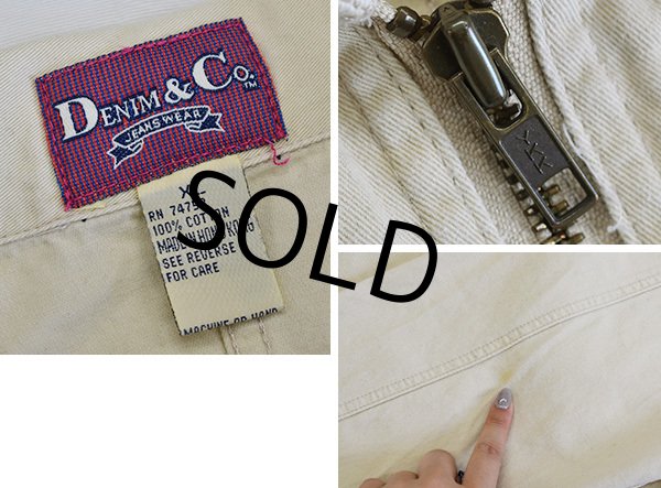 画像2: 【未使用‼】【ビンテージ】【DENIM&CO.】【白】【コットンシャツジャケット】【サイズＸＬ】  (2)