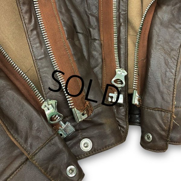 画像3: 【30’ｓ】【ビンテージ】【アバークロンビー】【アバクロ】【ブラウン】【サスペンダー付き】【レザーパンツ】  (3)