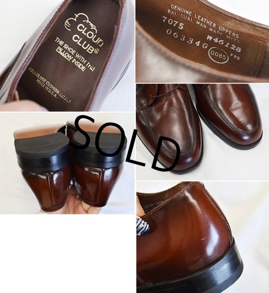 画像2: 【デッドストック】【USA製】【ビンテージ】【CLOUD CLUB】ブラウン【Uチップ】【26〜26.5cm程度】  (2)