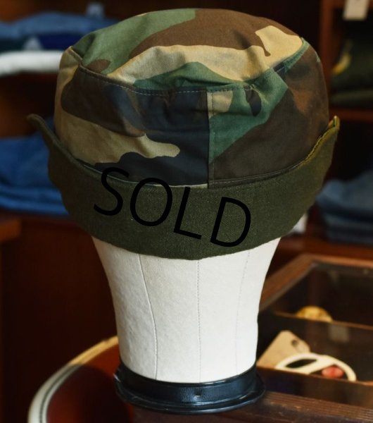 画像6: 80's【米軍実物】【U.S.ARMY】【ウッドランド】【カモフラ】【耳当て付き】【コンバットキャップ】【7-1/4】   (6)