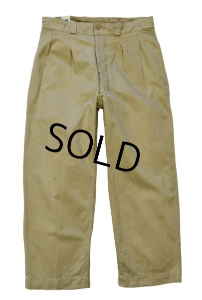 画像2: 【50〜60’s】【ビンテージ】【フランス軍】【Ｍ-52】【フレンチアーミー】【チノパンツ】【チノパン】【W31程度】  (2)