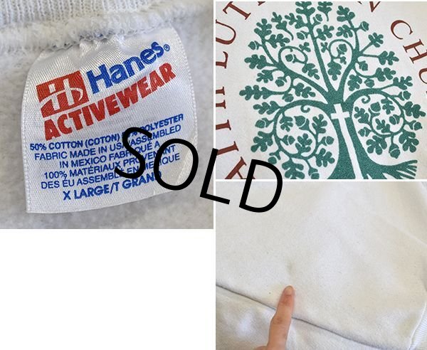 画像2: 【へインズ】【Hane's】【白】【FAITH LUTHERAN CHURCH】【スウェット】【サイズXL】  (2)