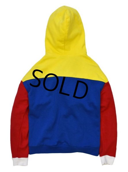 画像3: 【ポラロイド】【Polaroid】【黄色×青×赤×白】 【ロゴ】【裏起毛】【パーカー】【サイズM】  (3)