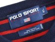 画像2: 【ポロスポーツ】POLO SPORT【ラルフローレン】前Ｖ【紺×赤】【ボーダー】【コットンセーター】【サイズＸＬ】  (2)