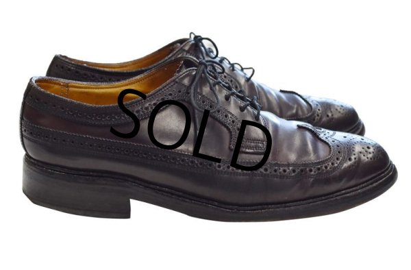 画像4: 【ビンテージ】【フローシャイム インペリアル】【こげ茶・ブラウン】【ウィングチップシューズ】【9 D】【27cm程度】  (4)