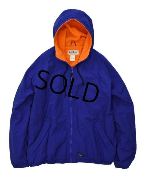 画像5: 【USA製】【ビンテージ】【L.L.bean】【LLビーン】【青×オレンジ】【裏フリース】【フルジップパーカー】【サイズXL-T】  (5)