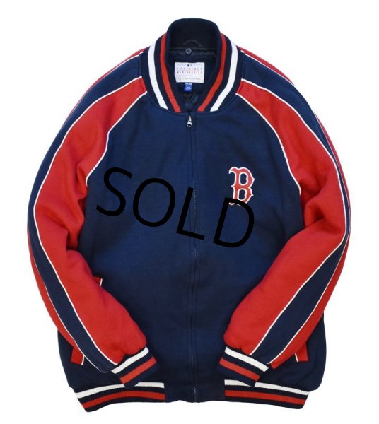 画像2: 【MLB】【ボストン・レッドソックス】【紺×赤×白】【スウェットスタジャン】 【サイズXXL】  (2)