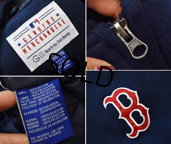 画像3: 【MLB】【ボストン・レッドソックス】【紺×赤×白】【スウェットスタジャン】 【サイズXXL】  (3)