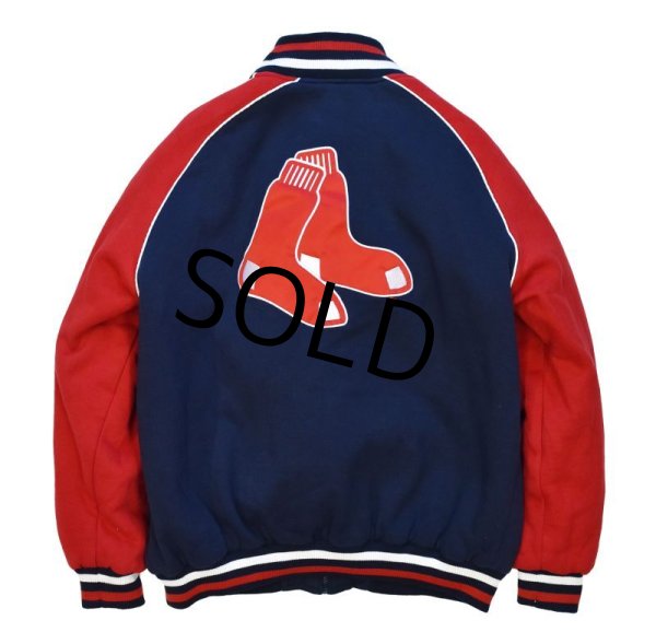 画像4: 【MLB】【ボストン・レッドソックス】【紺×赤×白】【スウェットスタジャン】 【サイズXXL】  (4)
