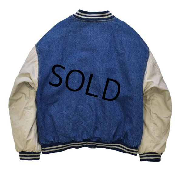 画像3: 【ビンテージ】【ROUTE 66】【ルート66】【デニム×スウェット】【スタジャン】【Ｇジャン】【サイズＸＬ】  (3)