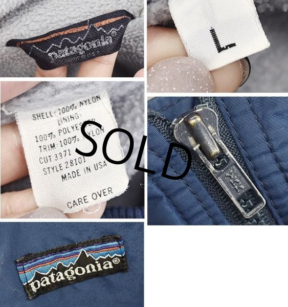 画像2: USA製【パタゴニア】patagonia【紺×グレー】【シェルドシンチラジャケット 】【裏フリースブルゾン】【サイズＬ】  (2)