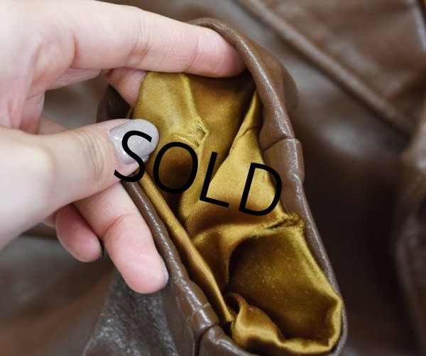 画像3: 80’s【ビンテージ】Schott【ショット】【ブラウン】【レザーテーラードジャケット】【サイズ40】  (3)