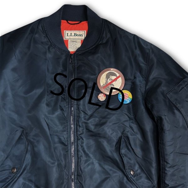 画像5: 90's【ビンテージ】【L.L.Bean】【ＬＬビーン】【Thermore】【紺】【MA-1】【フライトジャケット】【ブルゾン】【サイズＳ】  (5)