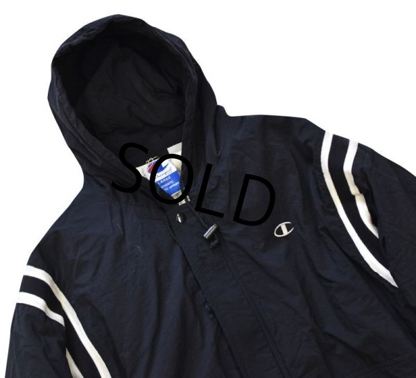 画像4: 【ビンテージ】【チャンピオン】【黒×白】【中綿入りジャケット】【サイズＬ】  (4)