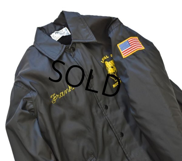 画像4: 80’s【ビンテージ】USA製【WESTWIND】【黒】【裏ボア付き】【コーチジャケット】【サイズM】  (4)