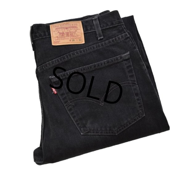 画像1: 【ビンテージ】【USA製】【LEVI'S】【リーバイス】５０５【505】黒【ブラックデニム】【38X30】  (1)