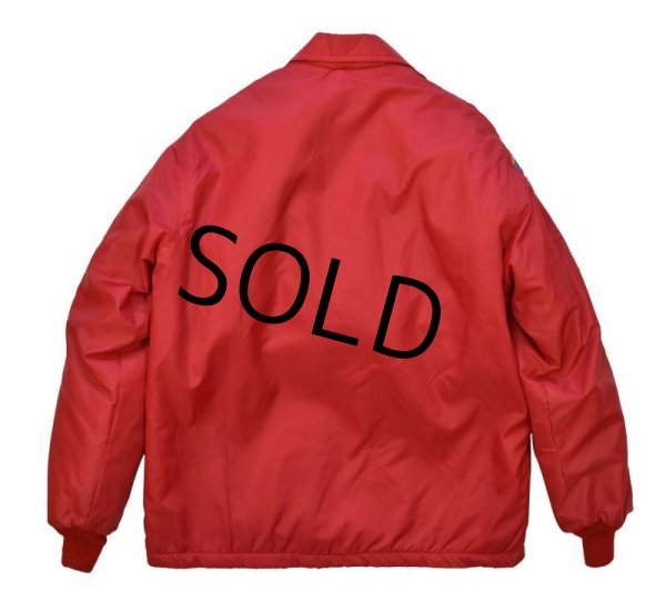 画像4: 80's【ビンテージ】【USA製】【赤】【裏ボア付き】【ナイロンジャケット】【コーチジャケット】【サイズL】  (4)