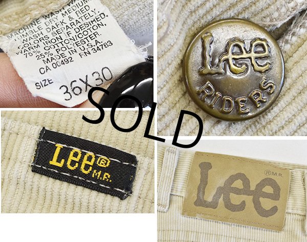 画像3: USA製【ビンテージ】【リー】【LEE】【ベージュ】【コーデュロイパンツ】【36x30】  (3)