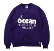 画像1: 90's【ビンテージ】USA製【ラッセル】【紫】OCEAN HEALTH CLUB【前Ｖスウェット】【サイズM】  (1)