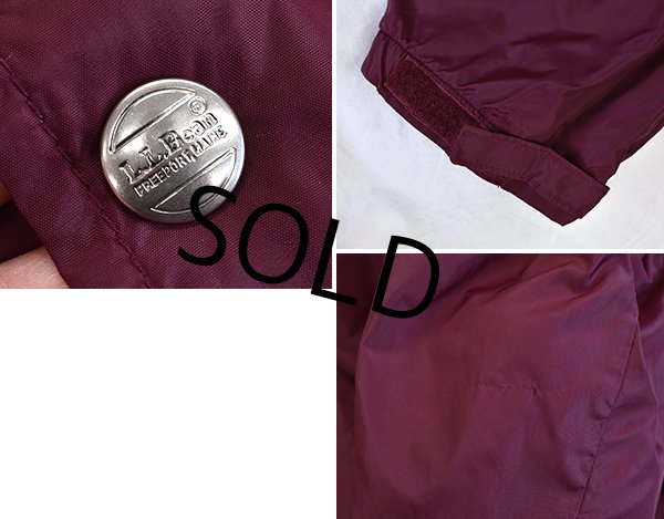 画像3: 大きめサイズ!!【ビンテージ】L.L.Bean 【LLビーン】【エンジ】マルーン【コーチジャケット】 【ナイロンジャケット】【サイズXXL程度】  (3)